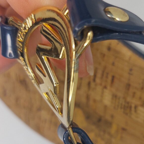 Michael by Michael Kors Blue Jelly Flip Flops Women's Size 8 - Picture 6 of 11